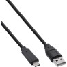 InLine 130er B-Pack USB 2.0 Kabel - USB-C an A Stecker - schwarz - 1m (B-35731)
