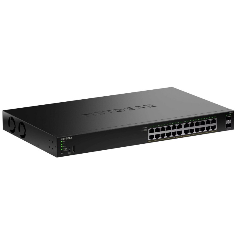 Netgear S350 Series PoE+ Smart Managed Essentials Switch with 2 - Switch - 1 Gbps (GS324TP-200EUS)