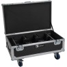 ROADINGER Flightcase 6x AKKU UP-4 QCL Spot QuickDMX MK2 mit Ladefunktion und Rollen (31005255)