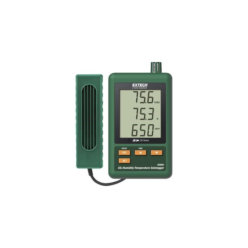EXTECH SD800 CO2/Feuchtigkeit/Temperatur-Datenlogger, Messschreiber, 0.0 bis 50.0 C (SD800)