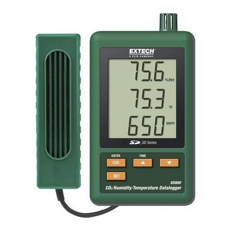 EXTECH SD800 CO2/Feuchtigkeit/Temperatur-Datenlogger, Messschreiber, 0.0 bis 50.0 C (SD800)