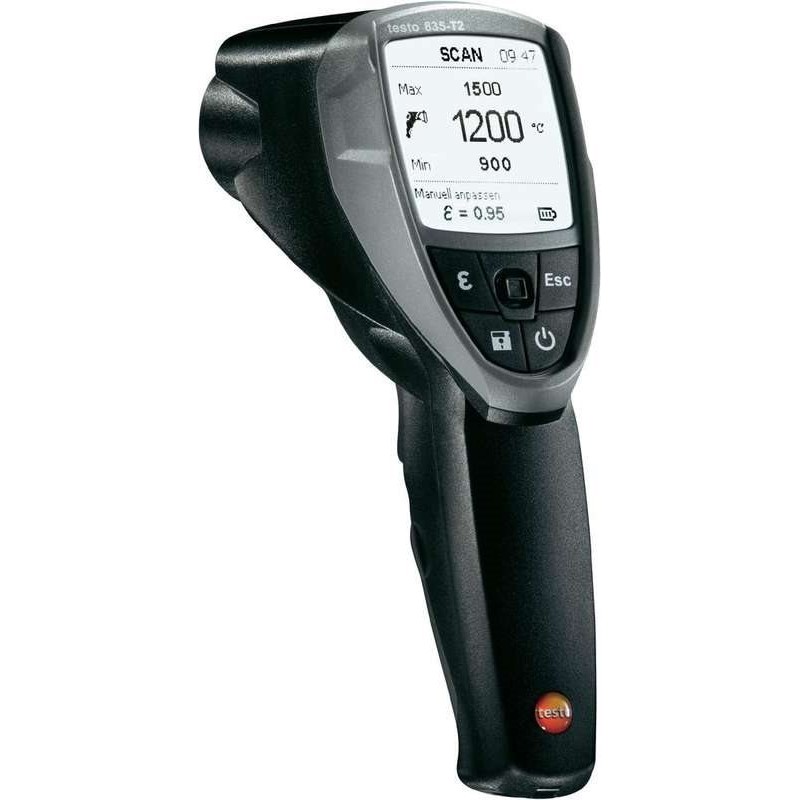 testo Infrarot-Thermometer 835-T2 Optik 50:1 -10 bis +1500 C Kontaktmessung (0560 8352)
