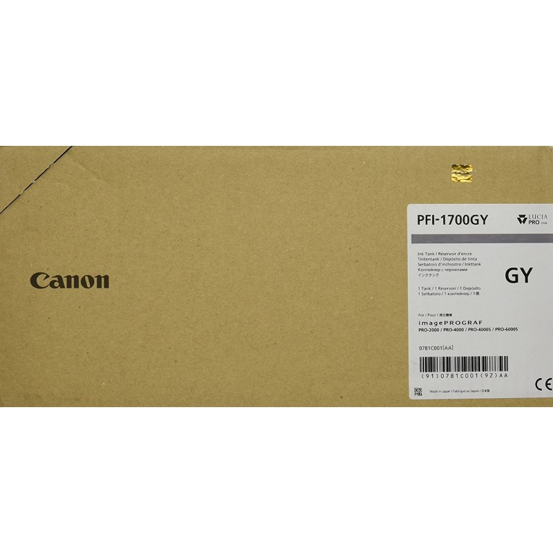 Canon PFI-1700 GY - 700 ml - Grau - Original - Tintenbehälter - für imagePROGRAF PRO-2000, PRO-4000, PRO-4000S, PRO-6000S (0781