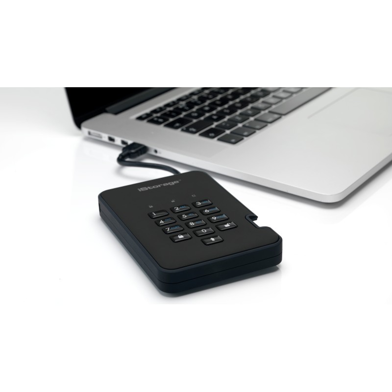 iStorage diskAshur 2 - Festplatte - verschlüsselt - 1TB - extern (tragbar) - USB 3,1 Gen1 - 5400 U/min - Puffer: 8MB - FIPS 197