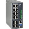 LevelOne IGP-1271 - Switch - L3 Lite - verwaltet - 8 x 10/100/1000 (PoE+) + 4 x Gigabit SFP - an DIN-Schiene montierbar - PoE+