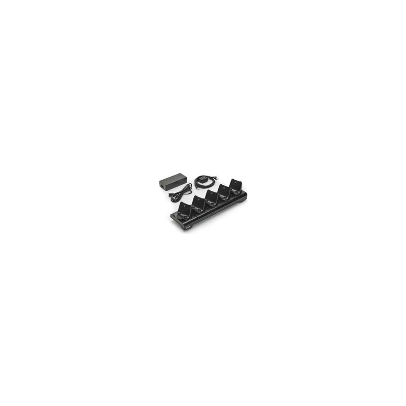 Zebra 5-Slot Docking Cradle - Drucker-Ladestation - Ausgangsbuchsen: 5 - Großbritannien und Nordirland - für ZQ300 Series