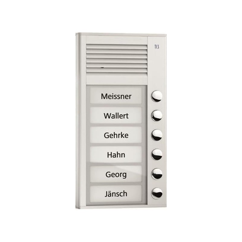 AP-Tuerstation PAK06-EN Audio 6 Tasten 1-r. AP silber (PAK06-EN)