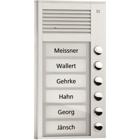 AP-Tuerstation PAK06-EN Audio 6 Tasten 1-r. AP silber (PAK06-EN)