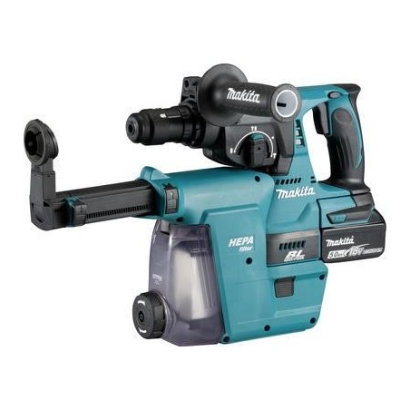 Makita DHR243RTJW - Kombihammer - schnurlos - 3 Funktionen - SDS-plus - 2 Joules - 2 Akkus, Ladegerät enthalten - 18 V (DHR243R