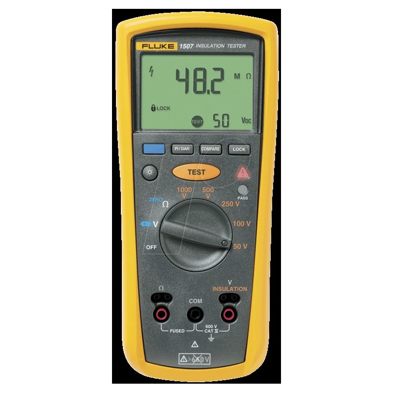 Fluke 1507 - Grau - Gelb - 600 V - 1 µF - 0,01 - 2000 MO - 20% - 0,5 s (2427890)
