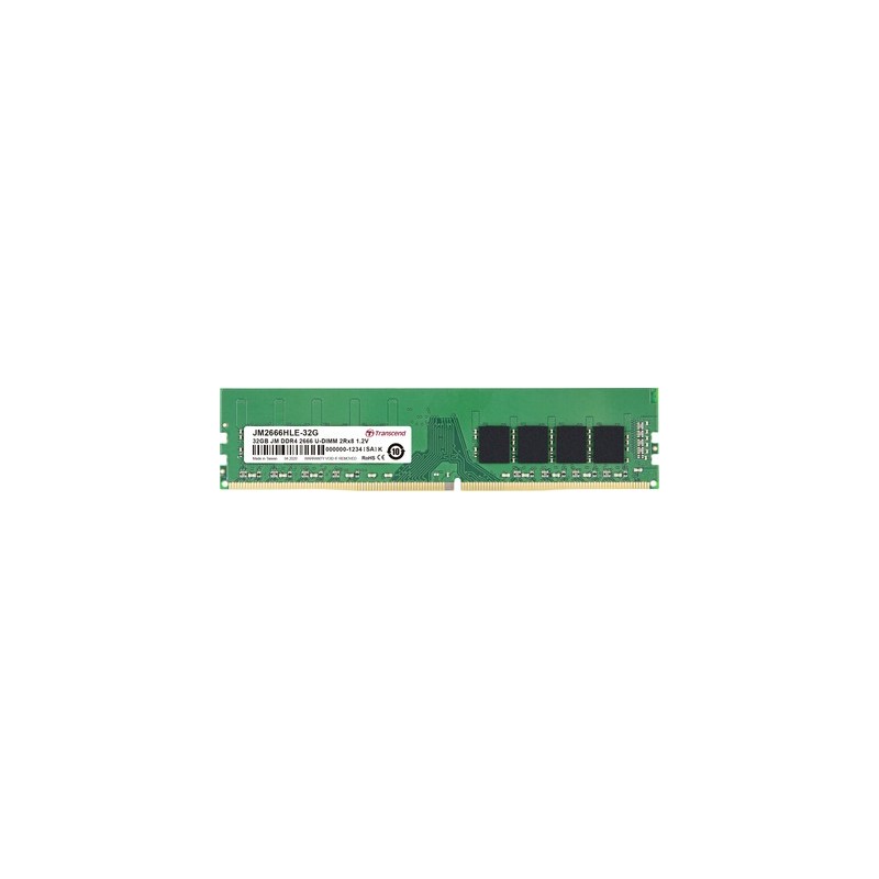 Transcend JetRAM - DDR4 - 32 GB - DIMM 288-PIN - 2666 MHz / PC4-21300 - CL19 - 1.2 V - ungepuffert - non-ECC