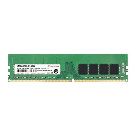 Transcend JetRAM - DDR4 - 32 GB - DIMM 288-PIN - 2666 MHz / PC4-21300 - CL19 - 1.2 V - ungepuffert - non-ECC