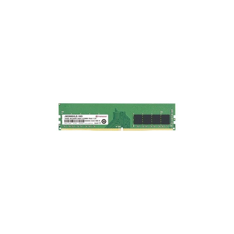 Transcend JetRam JM2666HLE-16G Speichermodul 16 GB 1 x 8 GB DDR4 2666 MHz (JM2666HLE-16G)