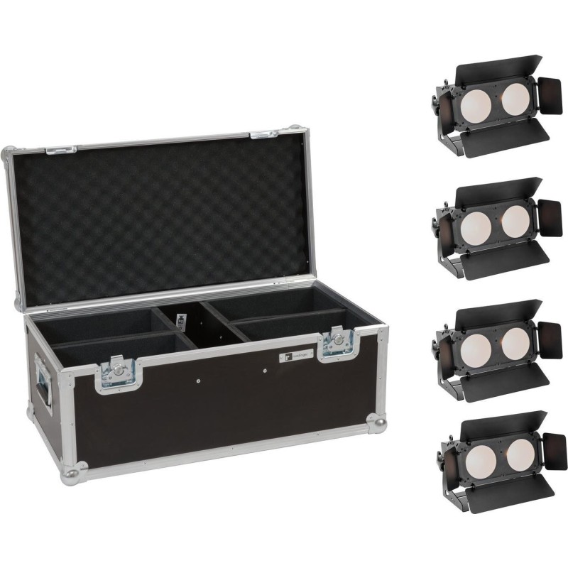 EUROLITE Set 4x LED CBB-2 WW/CW Fairlight + Case (20000838)