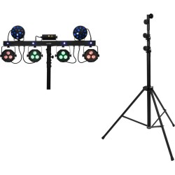 EUROLITE Set LED KLS Laser Bar Next FX-Lichtset + STV-60-WOT EU Stahlstativ schwarz (20000816)