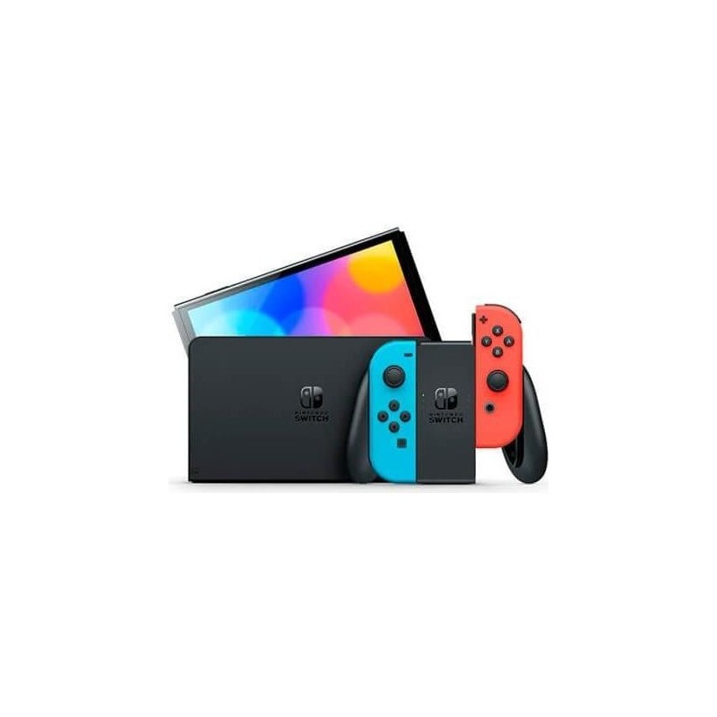 Nintendo Switch OLED - Spielkonsole - 1080p (Full HD) - Schwarz, Neonrot, Neonblau (10007455)