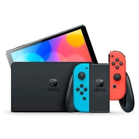Nintendo Switch OLED - Spielkonsole - 1080p (Full HD) - Schwarz, Neonrot, Neonblau (10007455)