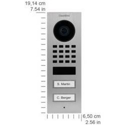 DoorBird D1102V IP Video Türstation V2A Edelstahl 2 Ruftasten (D1102V)