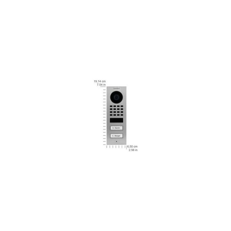 DoorBird D1102V IP Video Türstation V2A Edelstahl 2 Ruftasten (D1102V)