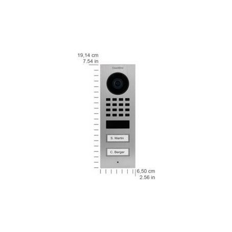 DoorBird D1102V IP Video Türstation V2A Edelstahl 2 Ruftasten (D1102V)