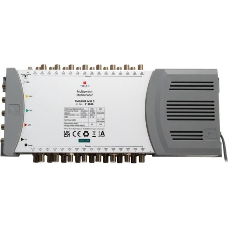 TRIAX TMS/CKR 5x32S Einzel Multischalter 4SAT+1terr. Eing. 32fach m.NT 318606 (318606)