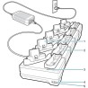 Zebra - Handheld-Ladestation - 5 Slots - Ethernet - Ausgangsanschlüsse: 5 - für Zebra WT6400 (CRD-WT64-5S5BE-01)