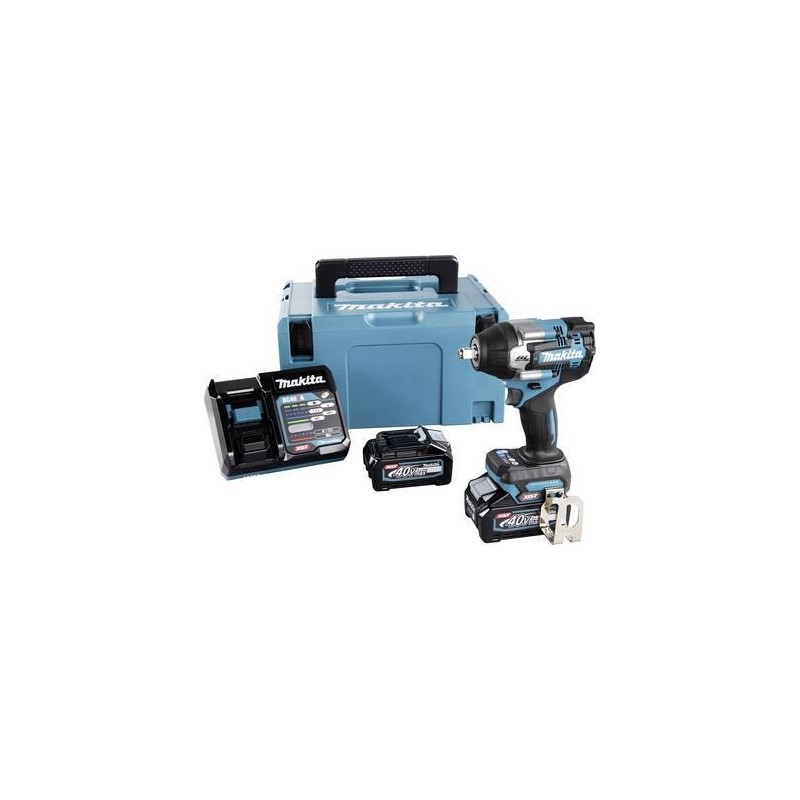 Makita TW007GM201 - Schlagschrauber - schnurlos - 4 Geschwindigkeiten - 1/2" -Vierkantantrieb - 1100 N m - 2 Akkus, Ladegerät e