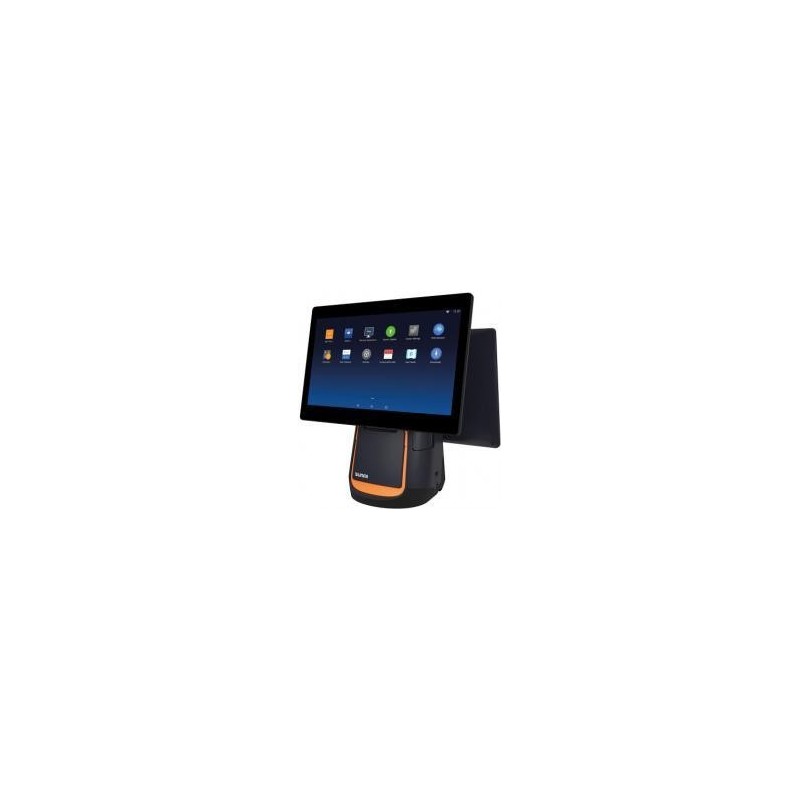 Sunmi T2s, 39,6cm (15.6"), Android, schwarz, orange Kassensystem, Retail, Touchscreen, kapazitiv, 39,6cm (15.6"), Auflösung: 19