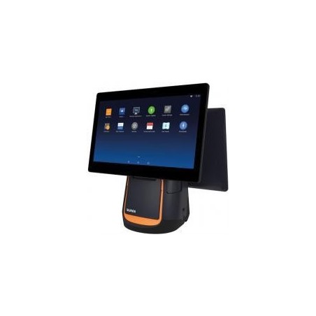 Sunmi T2s, 39,6cm (15.6"), Android, schwarz, orange Kassensystem, Retail, Touchscreen, kapazitiv, 39,6cm (15.6"), Auflösung: 19