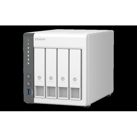 QNAP TS-433 - NAS-Server - 4 Schächte - SATA 6Gb/s - RAID 0, 1, 5, 6, 10, 50, JBOD, 60 - RAM 4 GB - Gigabit Ethernet / 2.5 Giga