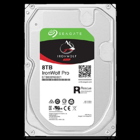 SEAGATE Ironwolf PRO Enterprise NAS HDD 8TB 7200rpm 6Gb/s SATA 256MB cache 8,9cm 3.5" 24x7 für NAS & RAID Rackmount Systeme BLK