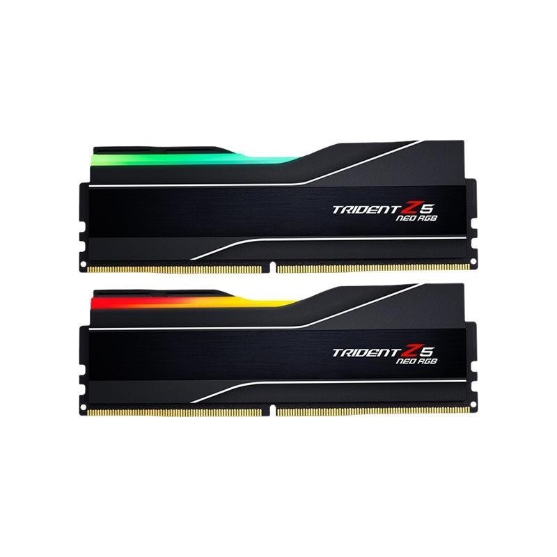 G.Skill Trident Z5 Neo RGB - DDR5 - Kit - 32GB: 2 x 16GB - DIMM 288-PIN - 3000 MHz / PC5-48000 - CL30 - non-ECC - mattschwarz (