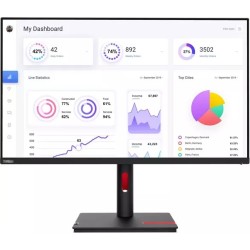 Lenovo ThinkVision T32p-30 80 cm (31.5" ) LED-Monitor 3840 x 2160 Pixel 4K Ultra HD LED Schwarz Energieklasse F (63D2GAT1EU)