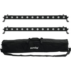 EUROLITE Set 2x LED BAR-12 QCL RGBW + Soft-Bag (20000406)