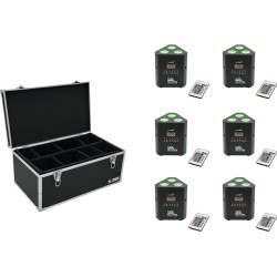 EUROLITE Set 6x AKKU TL-3 TCL Trusslight QuickDMX + Case TDV-1 (20000625)