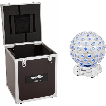 EUROLITE Set LED B-40 Laser Strahleneffekt weiß + Case (20000844)