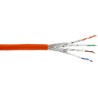 InLine VerlegekabelCat.7a Rohkabel S/FTP PiMF 4x2x0.58 AWG23 1200MHz B2ca halogenfrei orange - Verlegekabel - Netzwerk - SFTP -