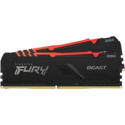 Kingston FURY Beast RGB DIMM Kit 32GB, DDR4-3200, CL16-20-20 (KF432C16BB2AK2/32)