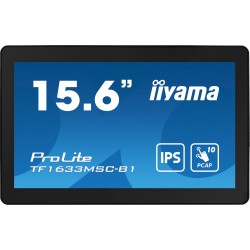 iiyama ProLite TF1633MSC-B1, 39,6cm (15,6''), Projected Capacitive, Full HD, USB, Kit (USB), schwarz Touchmonitor (open-frame,