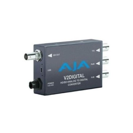 AJA V2Analog HD/SD-SDI to Analog Mini-Converter - + 5-20 VDC, 3 Watt - Externer Dipswitch - Steuerung (lokal / remote) (V2Analo