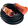 AS Schwabe Strom Verlängerungskabel [ CEE-Stecker - CEE-Kupplung] 32 A Schwarz 25.00 m mit Phasenwender 60519 (60519)