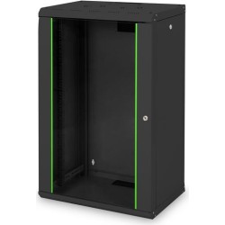 Digitus Unique DN-19 20-U-SW - Schrank - Netzwerkschrank - geeignet für Wandmontage - Schwarz, RAL 9005 - 20U - 48,3 cm (19") (