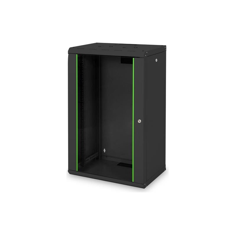 Digitus Unique DN-19 20-U-SW - Schrank - Netzwerkschrank - geeignet für Wandmontage - Schwarz, RAL 9005 - 20U - 48,3 cm (19") (