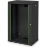 Digitus Unique DN-19 20-U-SW - Schrank - Netzwerkschrank - geeignet für Wandmontage - Schwarz, RAL 9005 - 20U - 48,3 cm (19") (