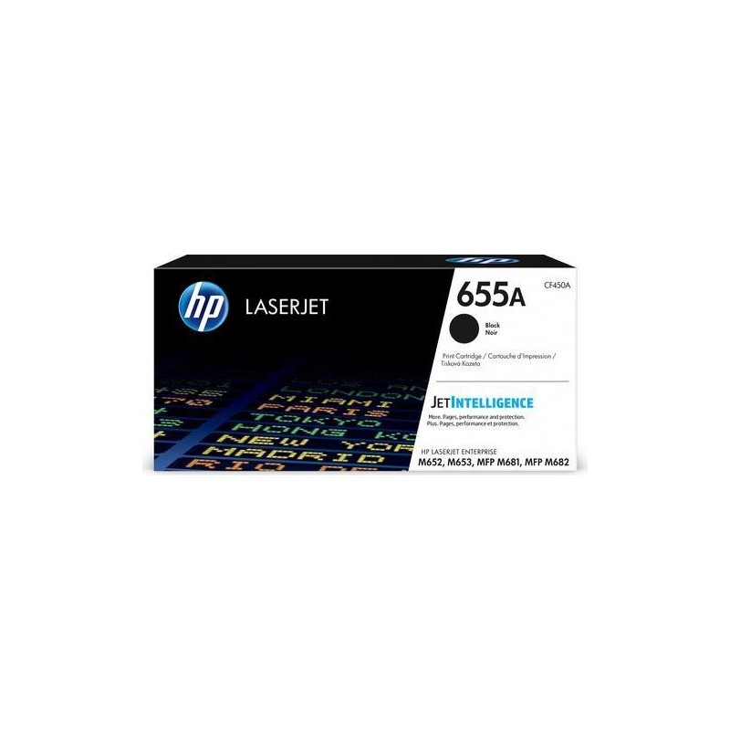 HP 655A - Schwarz - Original - LaserJet - Tonerpatrone (CF450A) - für Color LaserJet Enterprise M652dn, M652n, M653dn, M653x (C