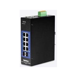 TRENDnet TI-G102i - Switch - nicht verwaltet - 8 x 10/100/1000 + 2 x Gigabit SFP - an DIN-Schiene montierbar - Gleichstrom
