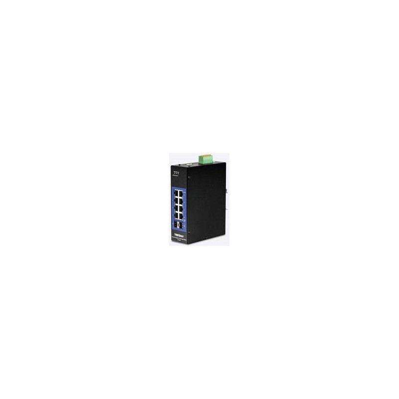 TRENDnet TI-G102i - Switch - nicht verwaltet - 8 x 10/100/1000 + 2 x Gigabit SFP - an DIN-Schiene montierbar - Gleichstrom