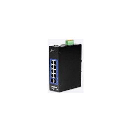 TRENDnet TI-G102i - Switch - nicht verwaltet - 8 x 10/100/1000 + 2 x Gigabit SFP - an DIN-Schiene montierbar - Gleichstrom