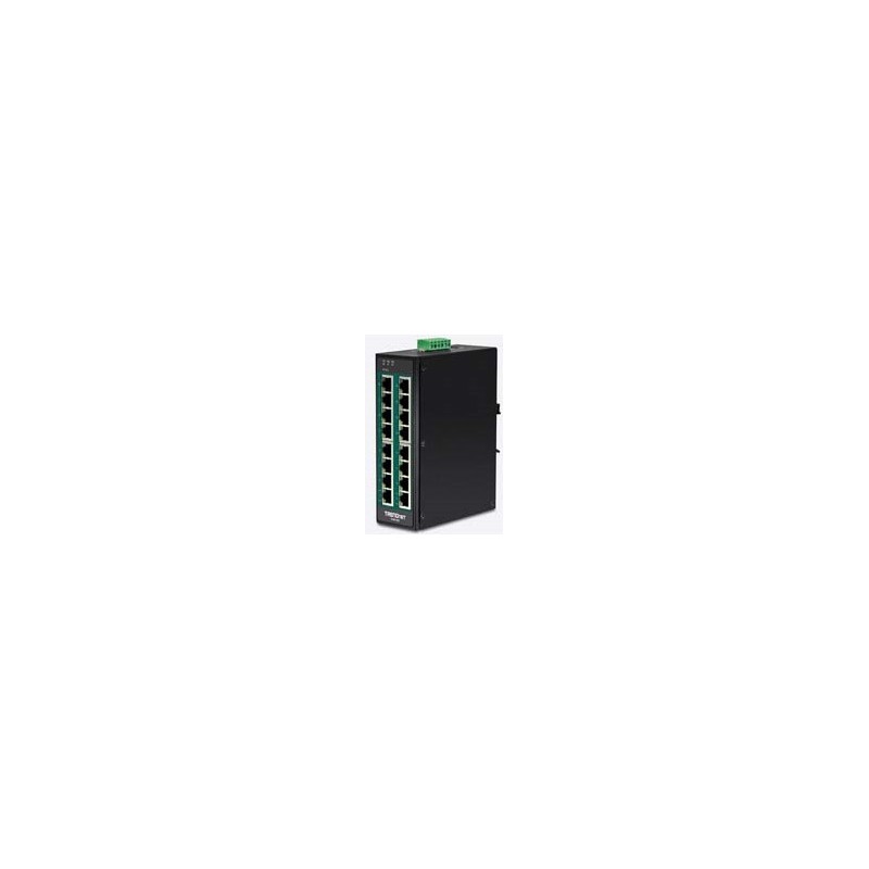 TRENDnet TI-PG160 - Switch - nicht verwaltet - 16 x 10/100/1000 (PoE+) - an DIN-Schiene montierbar, wandmontierbar - PoE+ (240