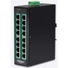TRENDnet TI-PG160 - Switch - nicht verwaltet - 16 x 10/100/1000 (PoE+) - an DIN-Schiene montierbar, wandmontierbar - PoE+ (240